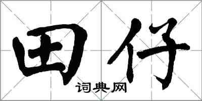 翁闓運田仔楷書怎么寫