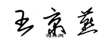 朱錫榮王京燕草書個性簽名怎么寫