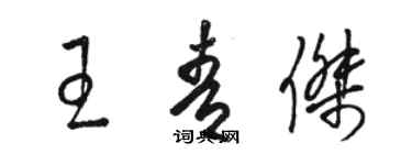 駱恆光王青傑草書個性簽名怎么寫