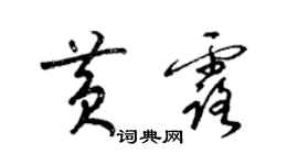 梁錦英黃露草書個性簽名怎么寫