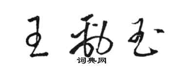 駱恆光王勁玉草書個性簽名怎么寫