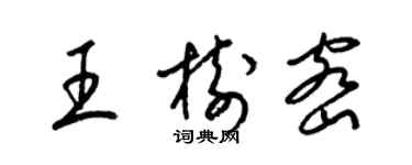 梁錦英王樹密草書個性簽名怎么寫