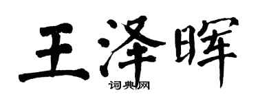 翁闓運王澤暉楷書個性簽名怎么寫
