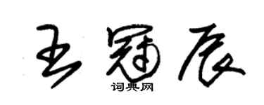 朱錫榮王冠辰草書個性簽名怎么寫
