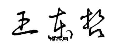 曾慶福王東哲草書個性簽名怎么寫