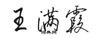 駱恆光王滿霞行書個性簽名怎么寫
