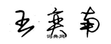 朱錫榮王奕南草書個性簽名怎么寫