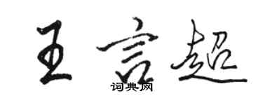 駱恆光王言超行書個性簽名怎么寫