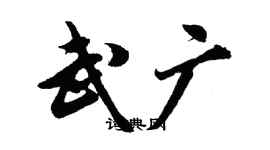 胡問遂武廣行書個性簽名怎么寫