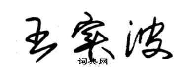 朱錫榮王實波草書個性簽名怎么寫