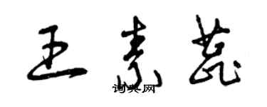 曾慶福王素蕊草書個性簽名怎么寫