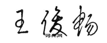 駱恆光王俊暢草書個性簽名怎么寫