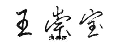 駱恆光王崇寶行書個性簽名怎么寫