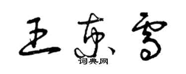 曾慶福王京雪草書個性簽名怎么寫