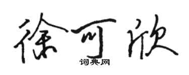 駱恆光徐可欣行書個性簽名怎么寫