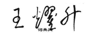 駱恆光王耀升草書個性簽名怎么寫