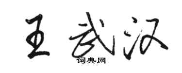駱恆光王武漢行書個性簽名怎么寫