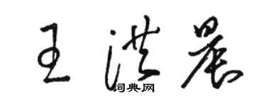 駱恆光王洪晨草書個性簽名怎么寫