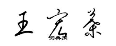 梁錦英王宏葉草書個性簽名怎么寫