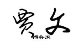 朱錫榮賈文草書個性簽名怎么寫