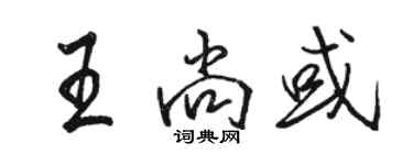 駱恆光王尚或行書個性簽名怎么寫