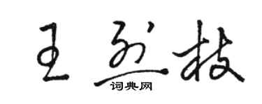 駱恆光王烈枝草書個性簽名怎么寫
