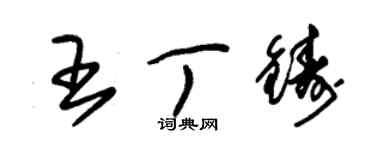 朱錫榮王丁鑄草書個性簽名怎么寫