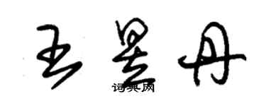 朱錫榮王昱丹草書個性簽名怎么寫