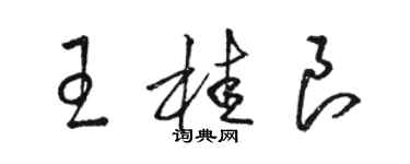 駱恆光王桂良草書個性簽名怎么寫