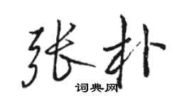 駱恆光張朴行書個性簽名怎么寫