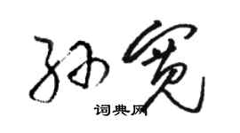 駱恆光孫寬草書個性簽名怎么寫