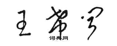 駱恆光王希聞草書個性簽名怎么寫