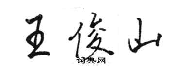 駱恆光王俊山行書個性簽名怎么寫