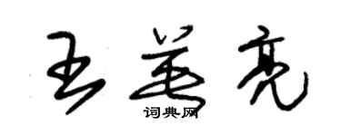 朱錫榮王英亮草書個性簽名怎么寫