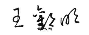 駱恆光王歡明草書個性簽名怎么寫