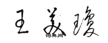 駱恆光王美瓊草書個性簽名怎么寫