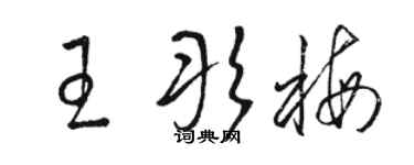駱恆光王彤梅草書個性簽名怎么寫