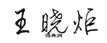 駱恆光王曉炬行書個性簽名怎么寫