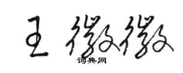 駱恆光王徽徽草書個性簽名怎么寫