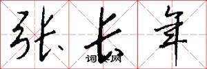 張長年怎么寫好看