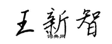 王正良王新智行書個性簽名怎么寫