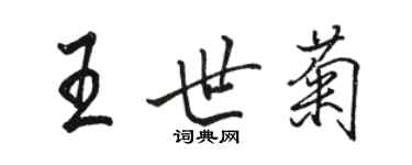 駱恆光王世菊行書個性簽名怎么寫