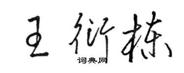 駱恆光王衍棟草書個性簽名怎么寫