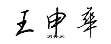 王正良王申華行書個性簽名怎么寫