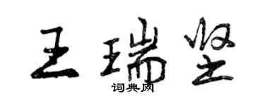 曾慶福王瑞堅行書個性簽名怎么寫