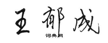 駱恆光王郁成行書個性簽名怎么寫