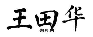翁闓運王田華楷書個性簽名怎么寫