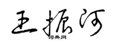 曾慶福王振河草書個性簽名怎么寫