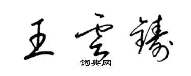 梁錦英王雲鑄草書個性簽名怎么寫