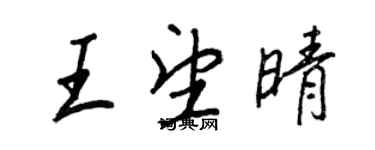 王正良王望晴行書個性簽名怎么寫